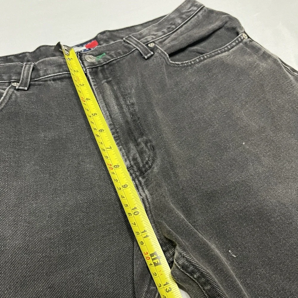 Vintage Tommy Hilfiger Jeans Mens Fits 32x31 Black Baggy Loose Straight Skater